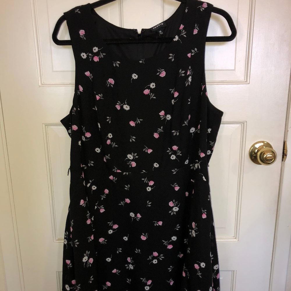 Black floral dress